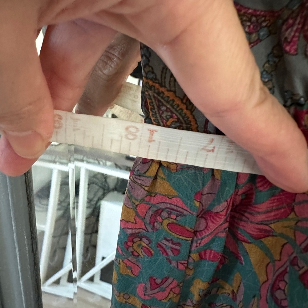 Karma Highway Mixed Pattern Patchwork V Neck Tass… - image 7